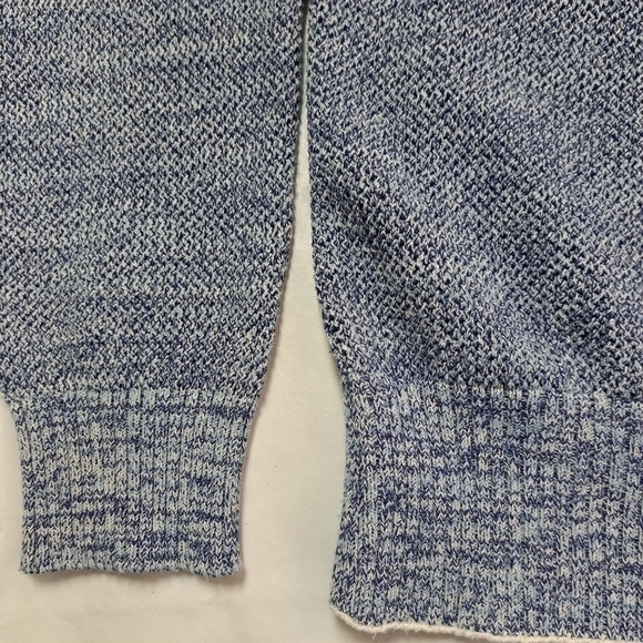 THEORY Women's Scoop Neck Pullover Sweater in Prosecco (Blue/White) - Picture 12 of 12